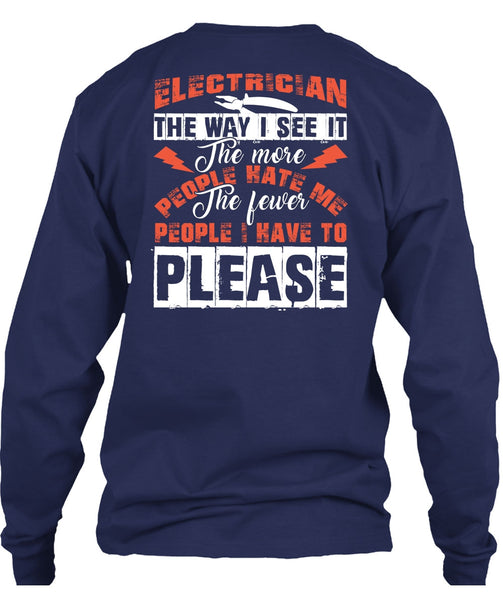 Electrician The Way T Shirt, I Love Electrician T Shirt