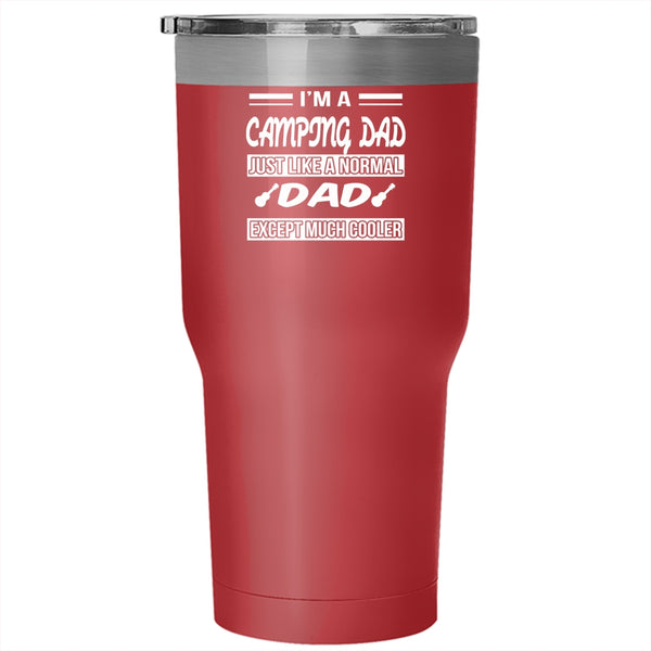 I'm A Camping Dad Tumbler 30 oz Stainless Steel, Awesome Gift For Dad Travel Mug