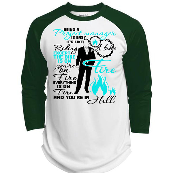 Being A Project Manager Is Easy T Shirt, I Love Manager T Shirt, Awesome T-Shirts  (Polyester Game Baseball Jersey)