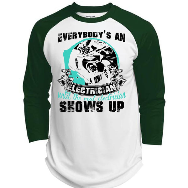 Everybody's An Electrician T Shirt, I Love Electrician T Shirt, Awesome T-Shirts  (Polyester Game Baseball Jersey)