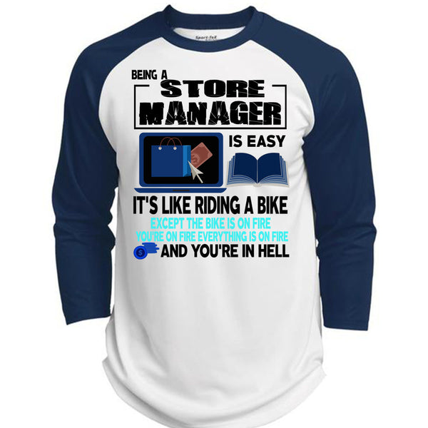 Being A Store Manager Is Easy T Shirt, I Love Manager T Shirt, Awesome T-Shirts  (Polyester Game Baseball Jersey)