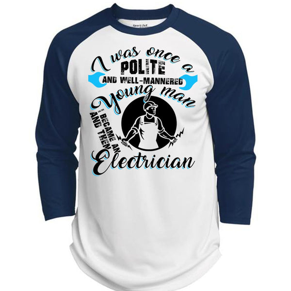 I Became An Electrician T Shirt, Being An Electrician T Shirt, Awesome T-Shirts  (Polyester Game Baseball Jersey)