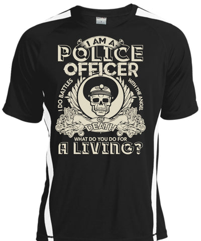 A black t-shirt with the shopify logo