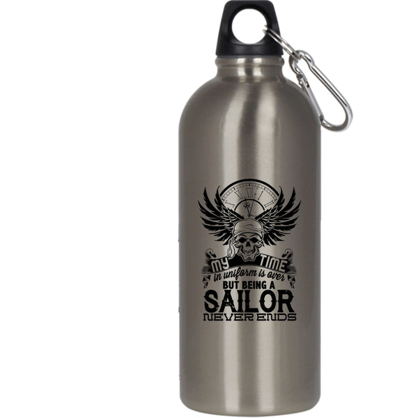 Being A Sailor Neverends 20 oz Stainless Steel Bottle,I Love Sailing Outdoor Sports Water Bottle