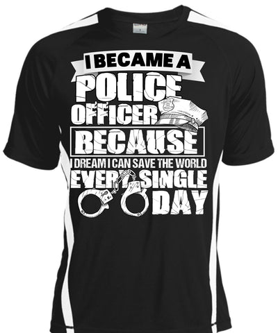 A black t-shirt with the shopify logo