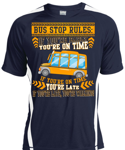 Bus Stop Rules T Shirt, Being A Bus Driver T Shirt, Cool Shirt