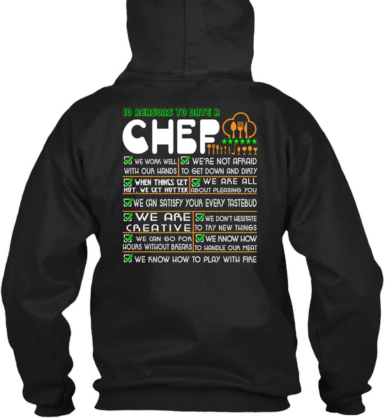 10 Reason To Date A Chef T Shirt, I Love Cooking T Shirt