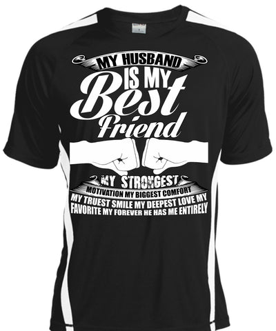 A black t-shirt with the shopify logo