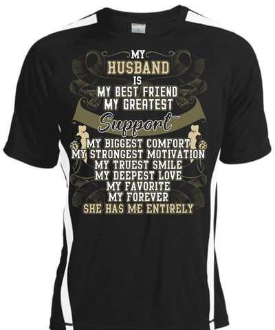 A black t-shirt with the shopify logo