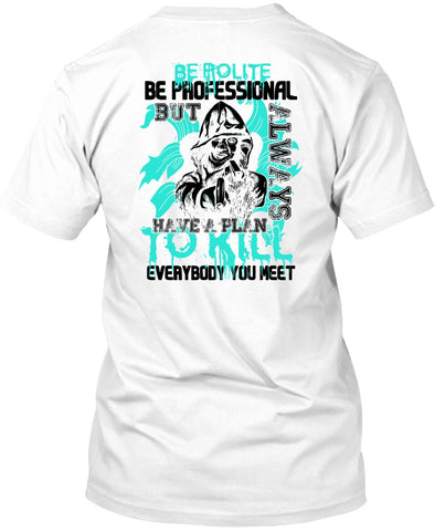 A black t-shirt with the shopify logo