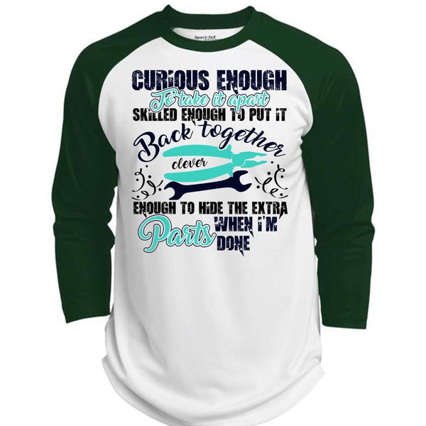 Curious Enough To Take It Apart T Shirt, I Love Electrician T Shirt, Awesome T-Shirts  (Polyester Game Baseball Jersey)
