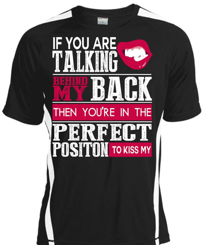 A black t-shirt with the shopify logo