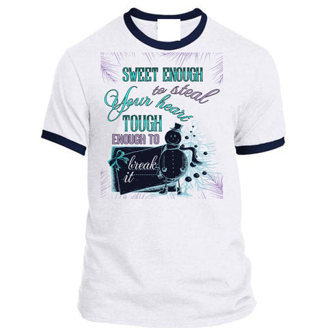 A black t-shirt with the shopify logo