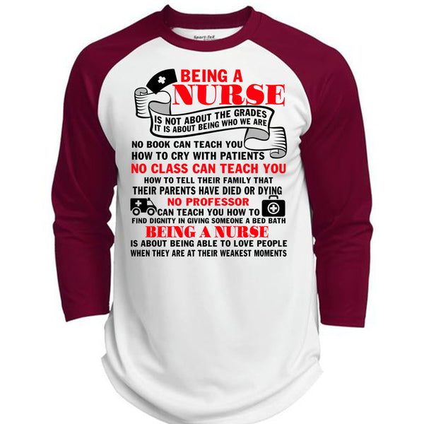 Being A Nurse T Shirt, I Love Nursing T Shirt, Awesome T-Shirts  (Polyester Game Baseball Jersey)