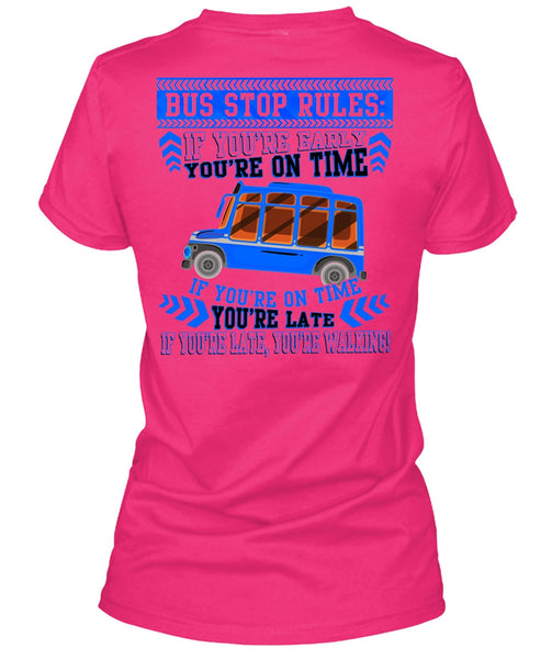 Bus Stop Rules T Shirt, I Love Bus T Shirt
