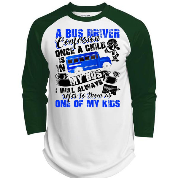 A Bus Driver Confession Once A Child T Shirt, Being A Bus Driver T Shirt, Awesome T-Shirts  (Polyester Game Baseball Jersey)