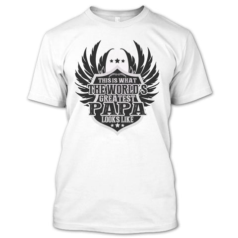 A black t-shirt with the shopify logo