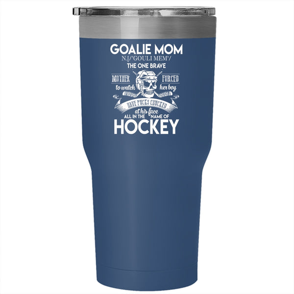 Hockey Mom Tumbler 30 oz Stainless Steel, Cool Gift For Mommy Travel Mug