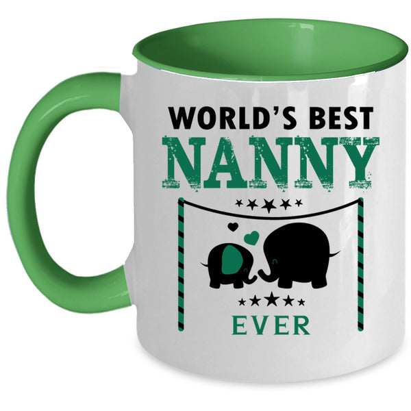 I Love My Nanny Coffee Mug, World's Best Nanny Ever Accent Mug