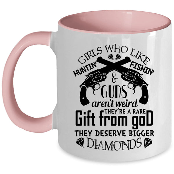 Awesome Girls Coffee Mug, Hunting And Fishing Accent Mug