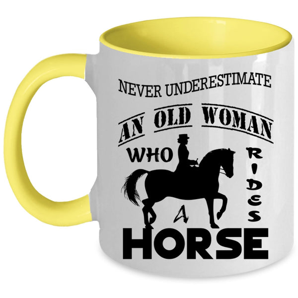 Awesome Grandmas Coffee Mug, An Old Woman Rides A Horse Accent Mug