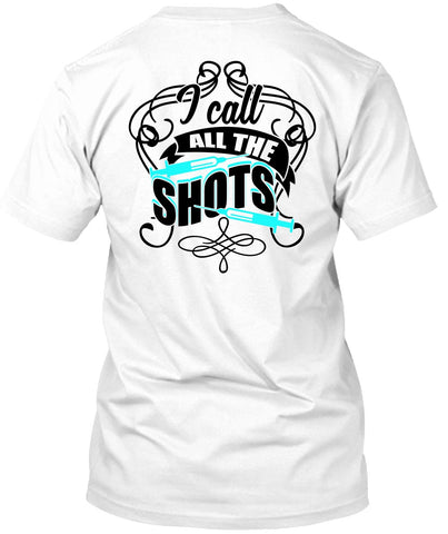 A black t-shirt with the shopify logo