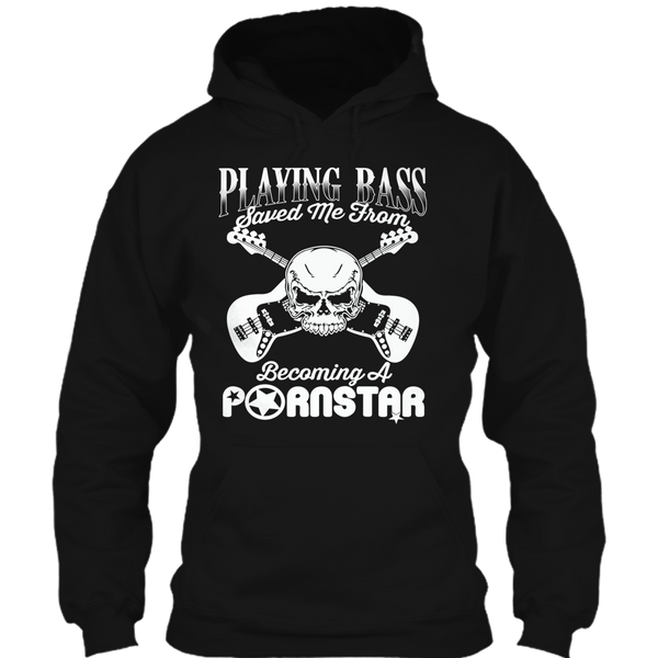 A black t-shirt with the shopify logo