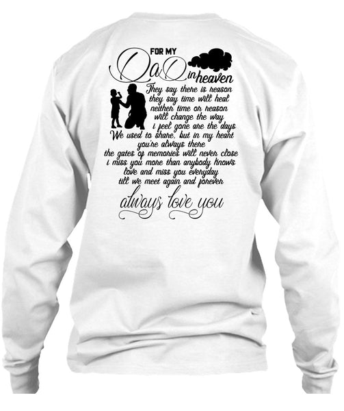 For My Dad In Heaven T Shirt, I Love Dad T Shirt