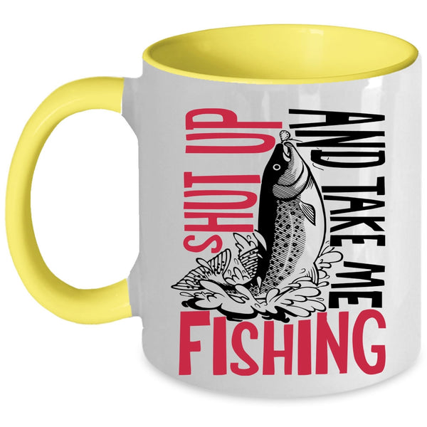 Best Gift For Fisher Coffee Mug, Take Me Fishing Accent Mug