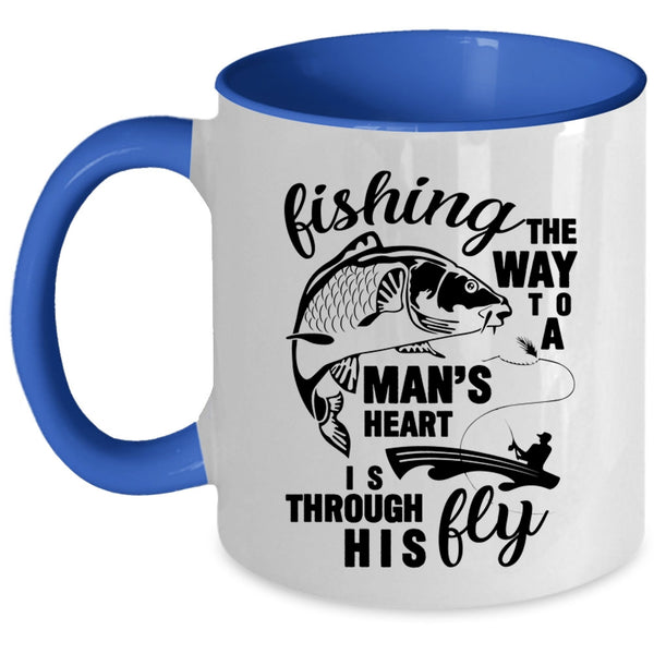 The Way To A Man's Heart Coffee Mug, Fishing Accent Mug