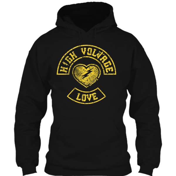 A black t-shirt with the shopify logo