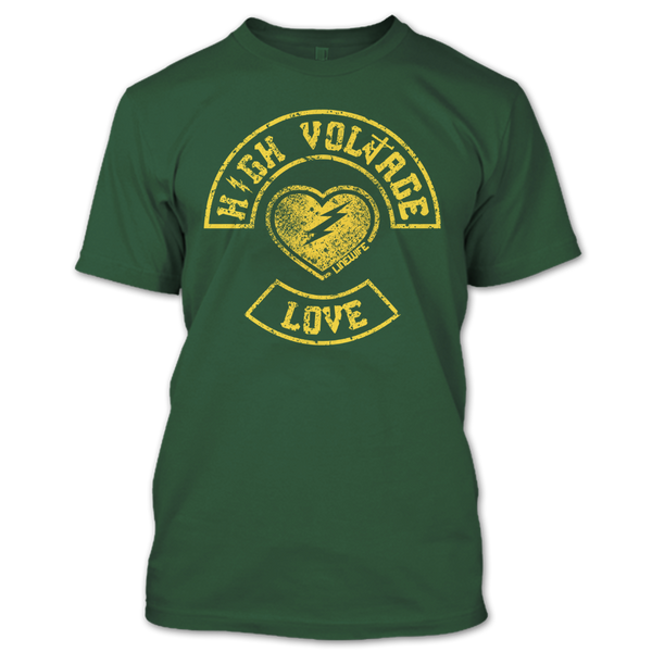 A black t-shirt with the shopify logo