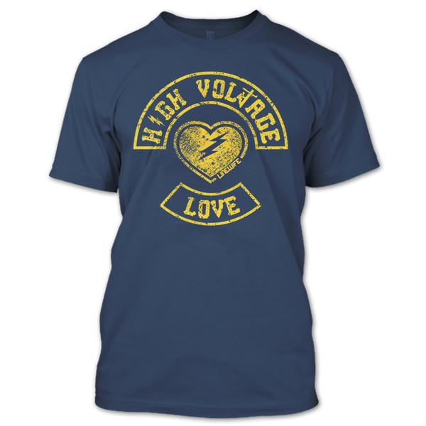 A black t-shirt with the shopify logo