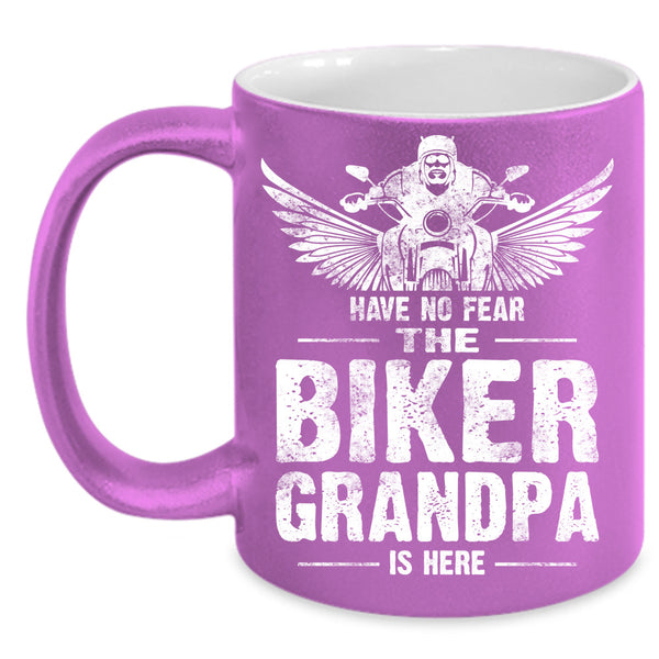The Biker Grandpa Is Here Cup, Cool Grandpa Mug, Father's Day Cup