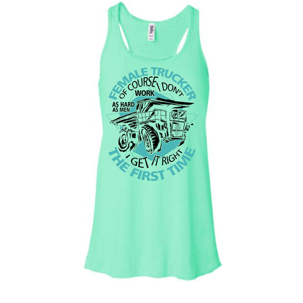 Female Trucker T Shirt, Coolest Female Trucker Tank Top