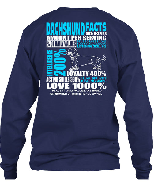 Dachshund Facts T Shirt, Dachshund Owned T Shirt