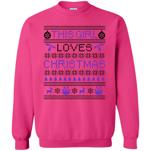 Awesome Merry Christmas T Shirt, This Girl Loves Christmas Sweatshirt