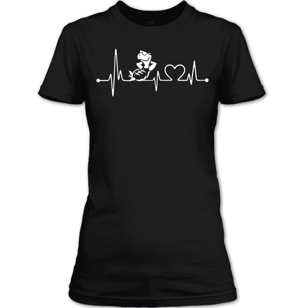 A black t-shirt with the shopify logo