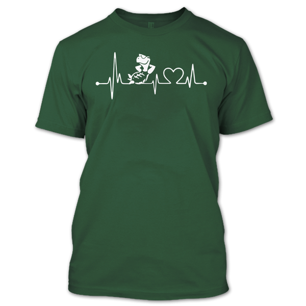 A black t-shirt with the shopify logo