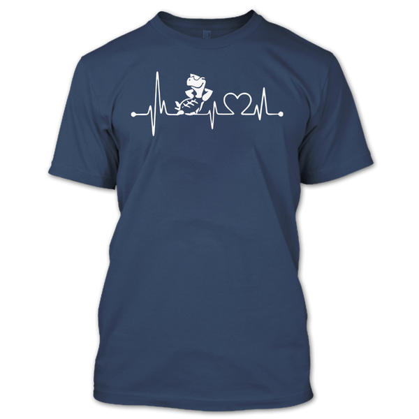 A black t-shirt with the shopify logo