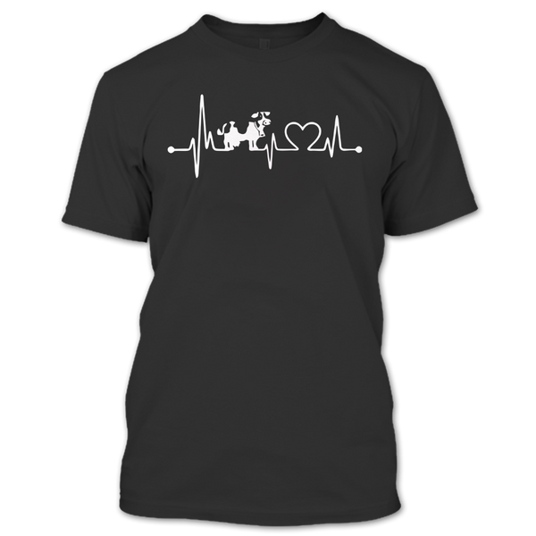 A black t-shirt with the shopify logo