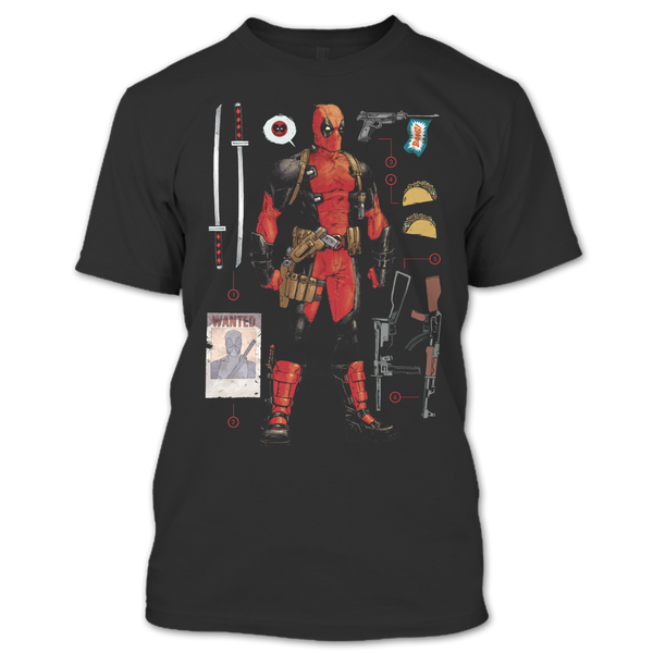 A black t-shirt with the shopify logo