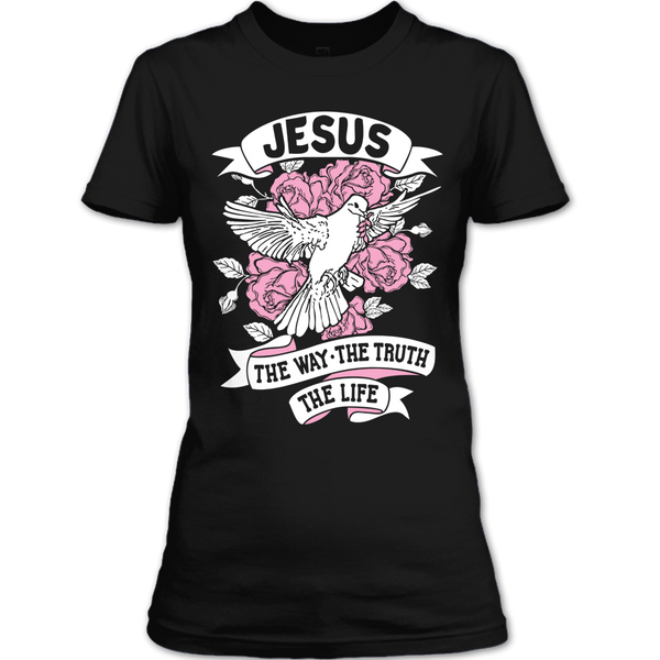 A black t-shirt with the shopify logo