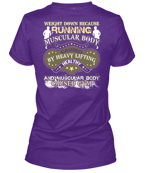 Running Muscular Body T Shirt, Heavy Lifting Healthy T Shirt