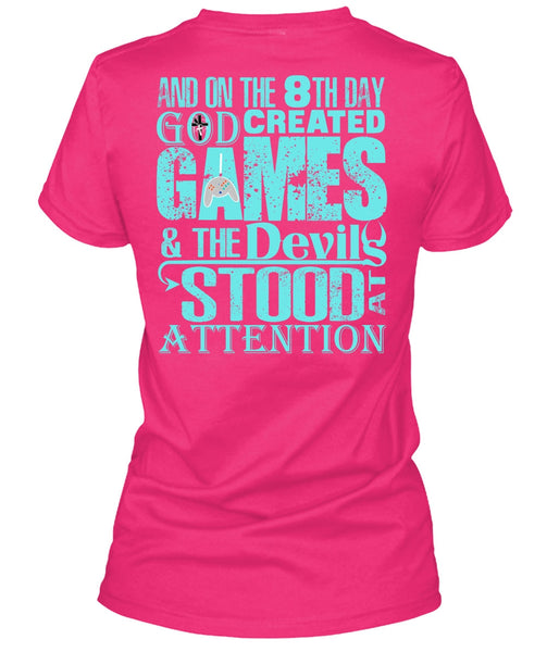 God Created Games T Shirt, I Love Gaming T Shirt