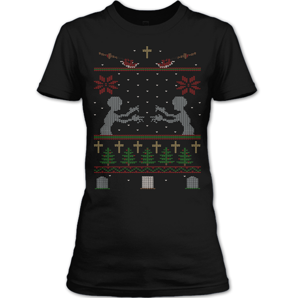 A black t-shirt with the shopify logo