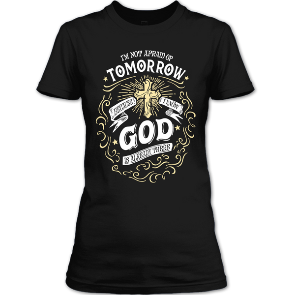 A black t-shirt with the shopify logo