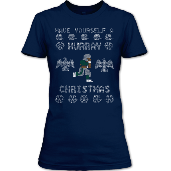 A black t-shirt with the shopify logo