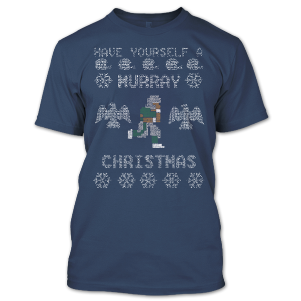 A black t-shirt with the shopify logo