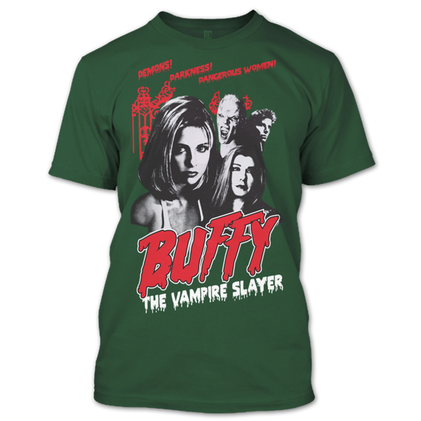 A black t-shirt with the shopify logo